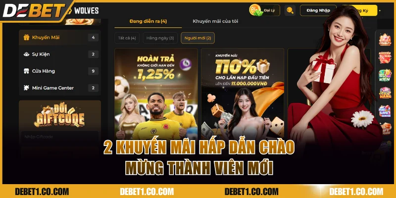 2 khuyến mãi hấp dẫn chào mừng thành viên mới